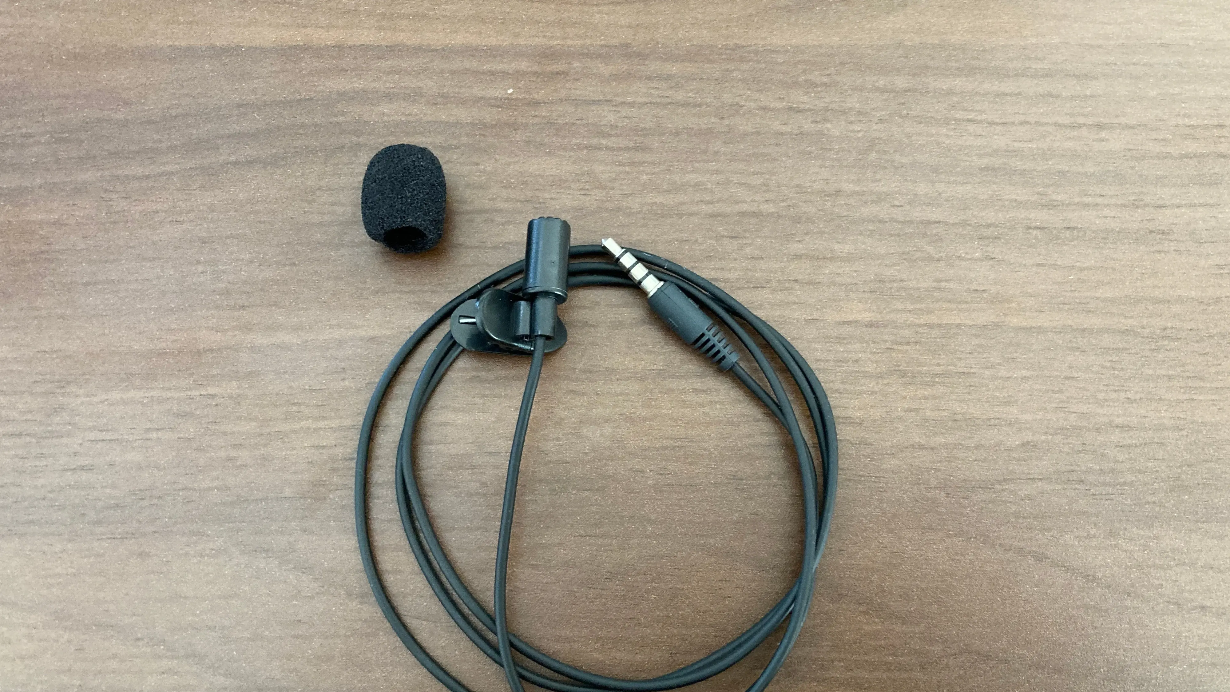 マイク（ケーブル）とスポンジ