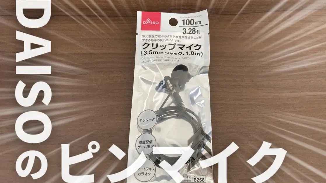 ダイソーのピンマイクの画僧